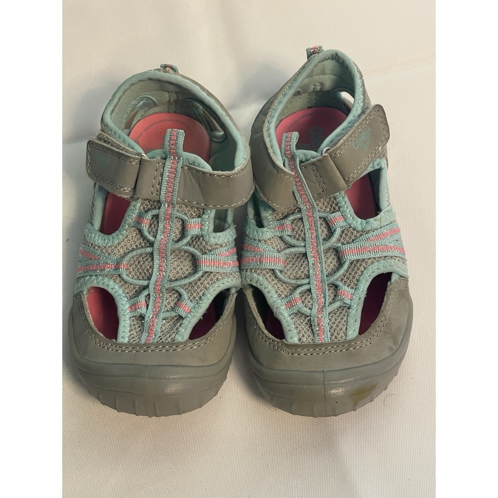 Oshkosh Girls Water Shoes Sandals Size 11 • Purple And Gray •bin3